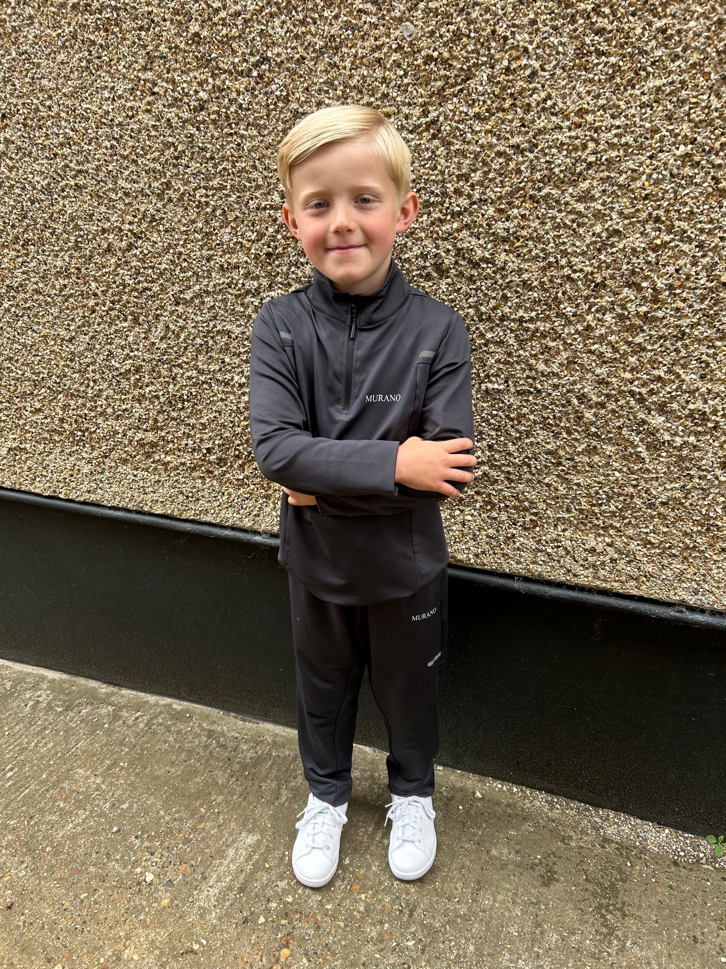 BOYS Quarter Zip Grey