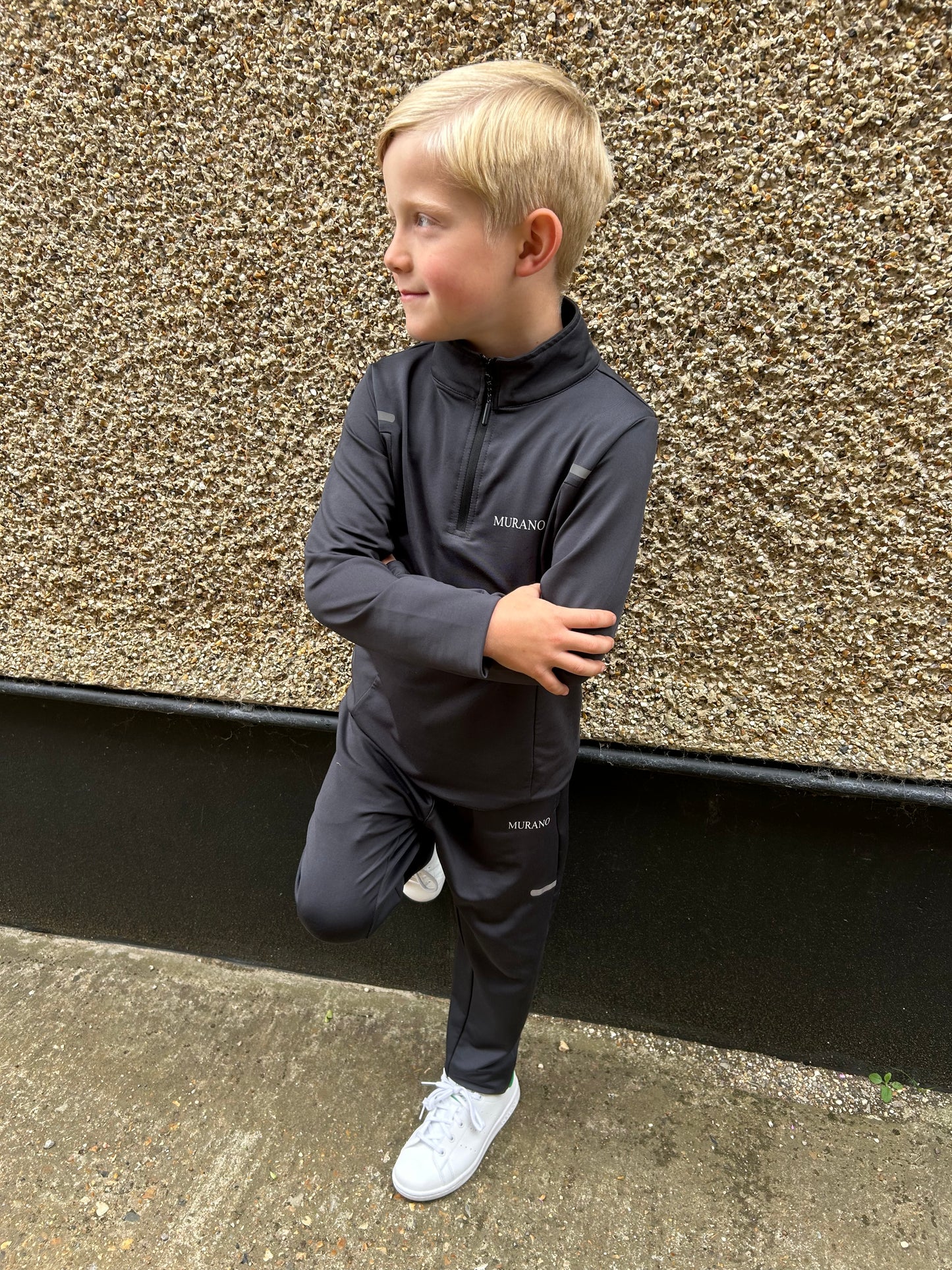 BOYS Quarter Zip Grey