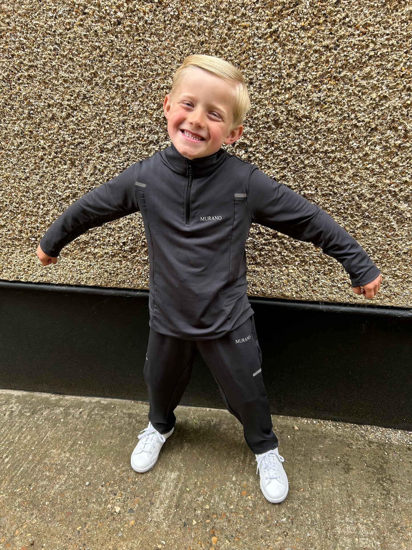 BOYS Quarter Zip Grey