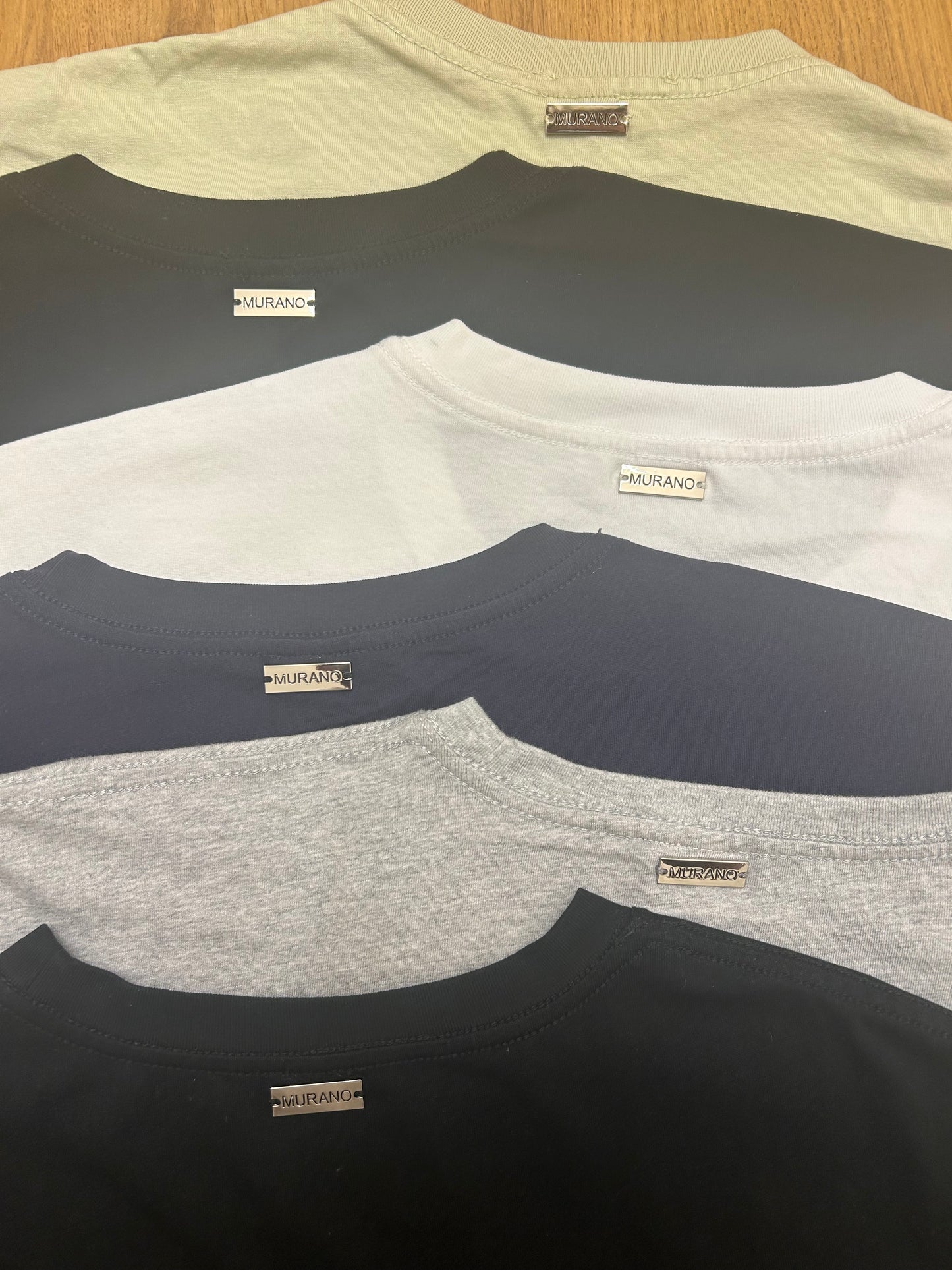 Grey MURANO embroidered T shirt