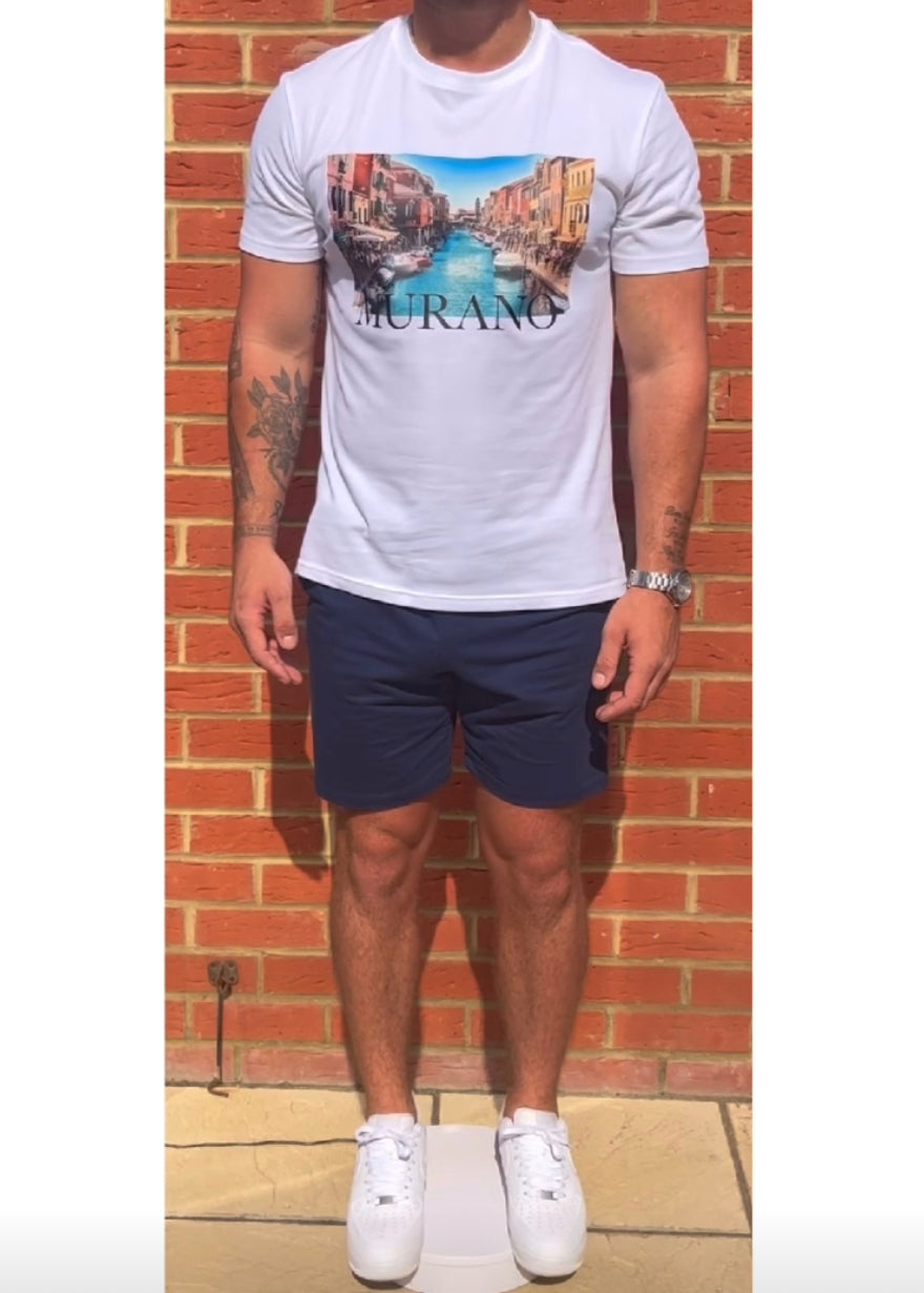 White Murano printed T shirt 🛶