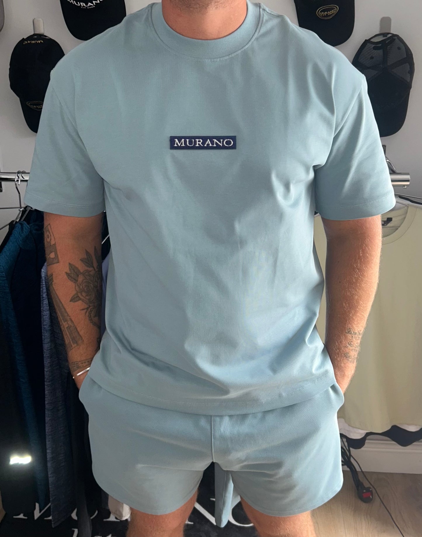 Mens Baby Blue Oversized Set