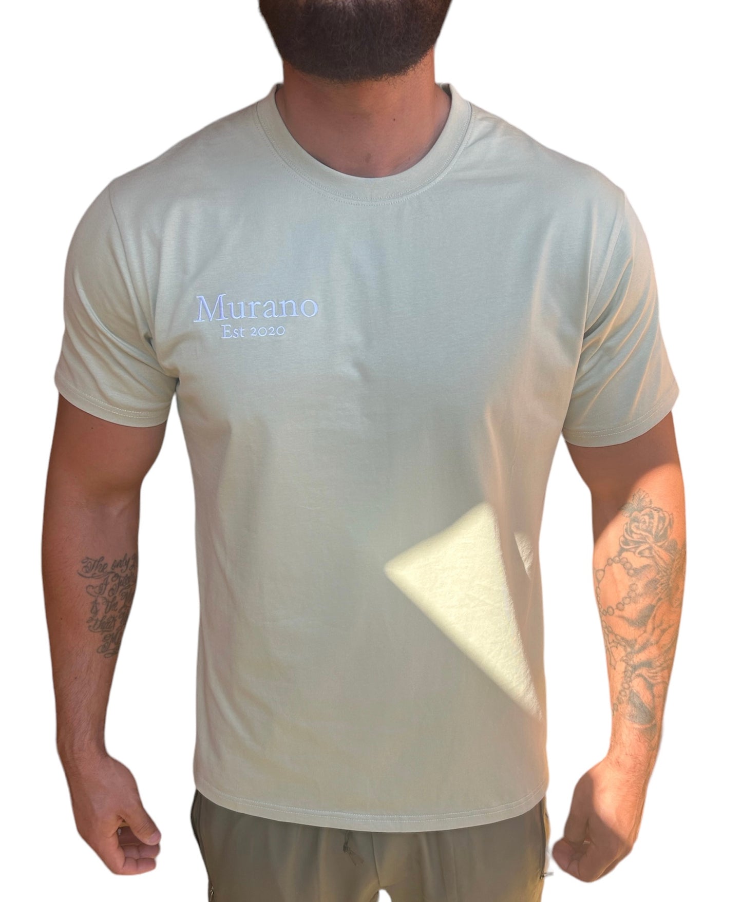 Cream MURANO embroidered T shirt