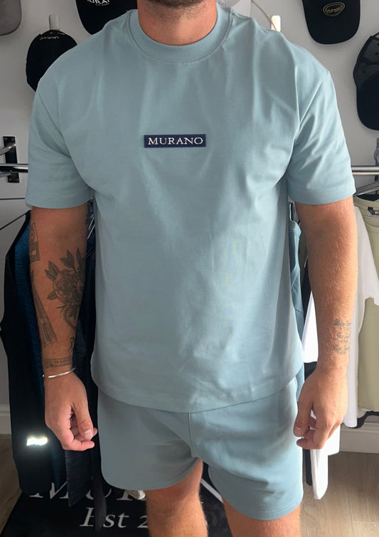Mens Baby Blue Oversized Set