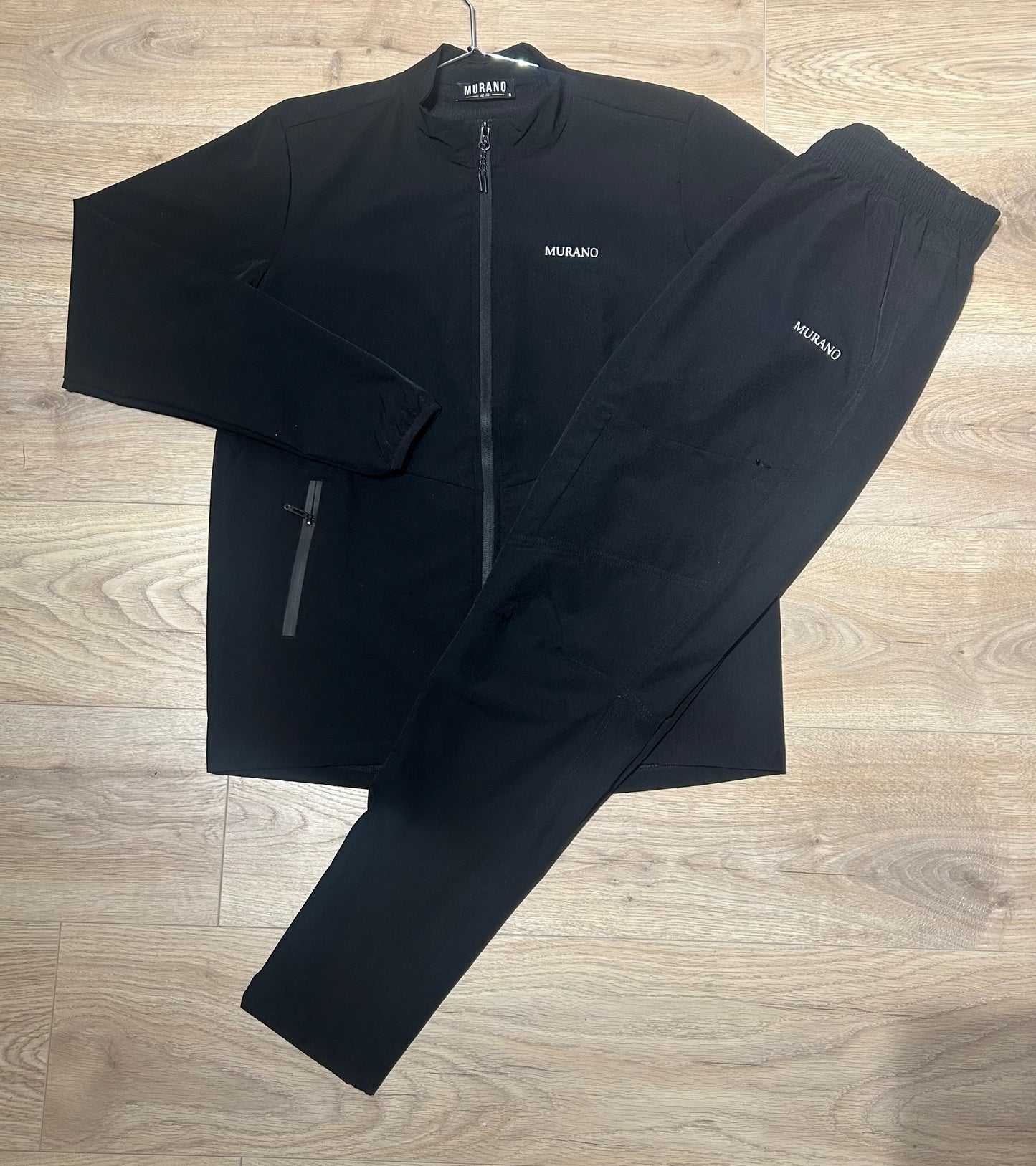 Black Round Neck Tracksuit BOTTOMS