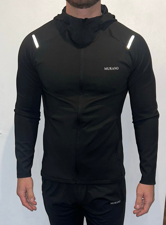 Black Hooded Tracksuit TOP